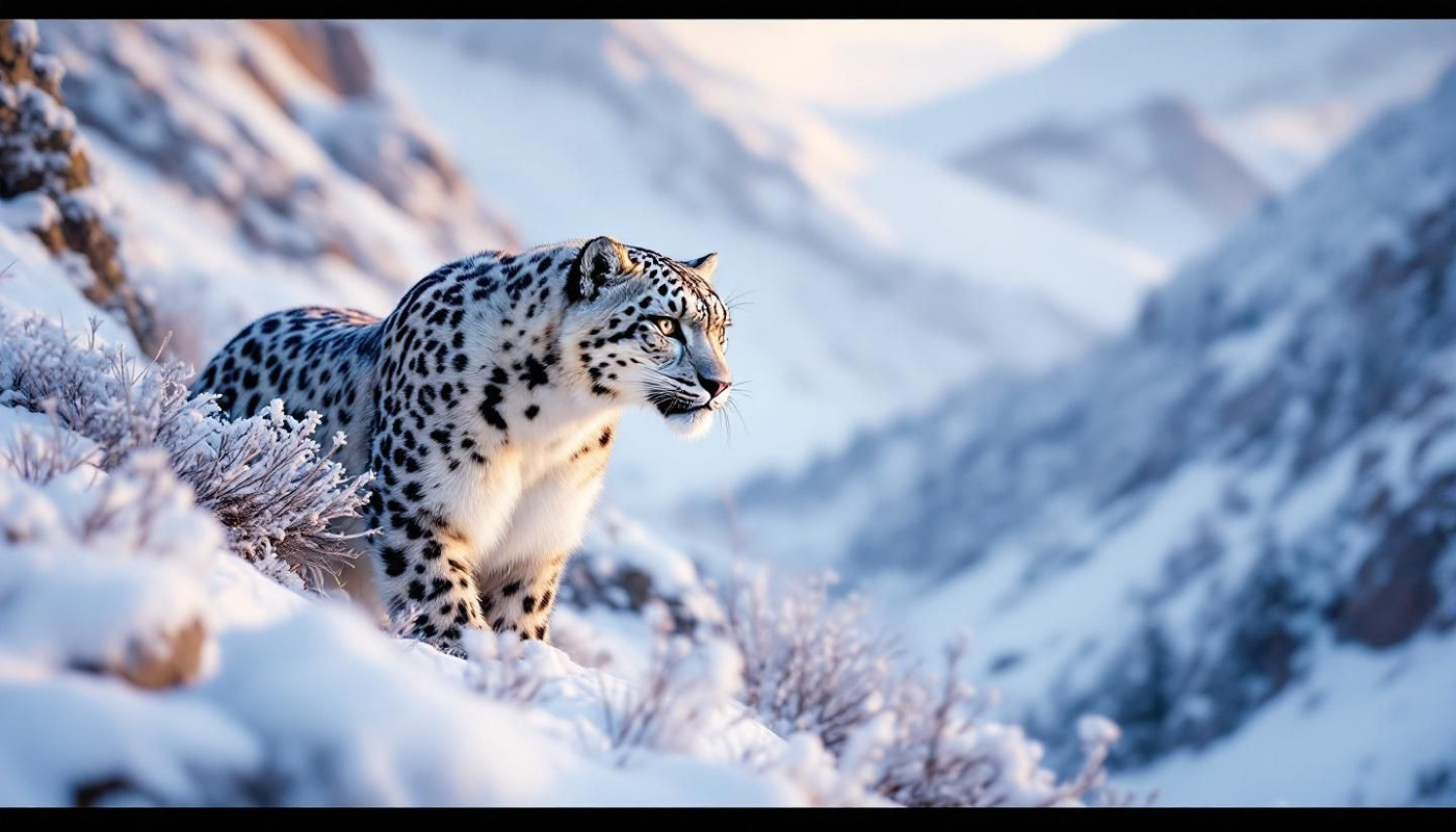 Stratégies de survie des léopards des neiges espèce discrète de l'Himalaya